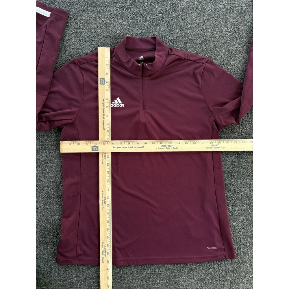 Adidas Climacool Men's Large Maroon 1/4 Quarter Zip Long Sleeve Training Top
